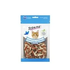 Dokas Hühnchen Sandwich Mit Fisch | 10x 70g Katzensnack