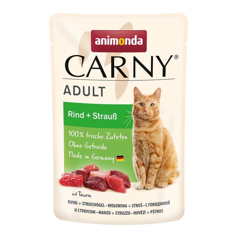 Animonda Cat Carny Adult Rind + Strauß | 12 X 85g Katzenfutter Nass 3 Animonda Cat Carny Adult Rind + Strauß | 12 X 85g Katzenfutter Nass