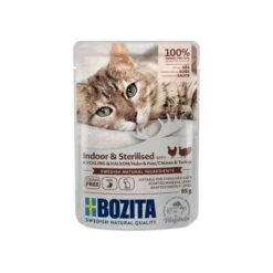 Bozita Cat Indoor & Sterilised Häppchen In Soße Huhn & Pute | 12x 85g