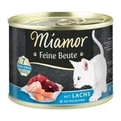 Miamor Feine Beute Lachs | 12x 185g Getreidefreies Katzennassfutter