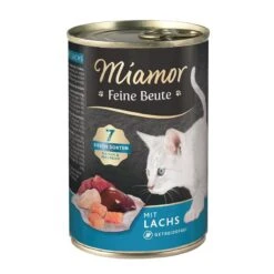Miamor Feine Beute Lachs | 12x 400g Getreidefreies Katzennassfutter