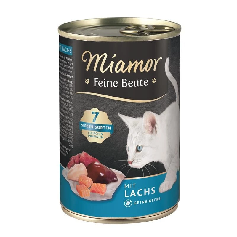 Miamor Feine Beute Lachs | 12x 400g Getreidefreies Katzennassfutter 3 Miamor Feine Beute Lachs | 12x 400g Getreidefreies Katzennassfutter