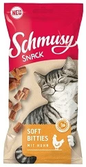 Schmusy Snack Soft Bitties Mit Huhn | 16x 60g Katzensnack