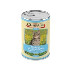 Classic Cat Dose Stückchen Mit Lachs & Forelle | 24x 415g Katzennassfutter