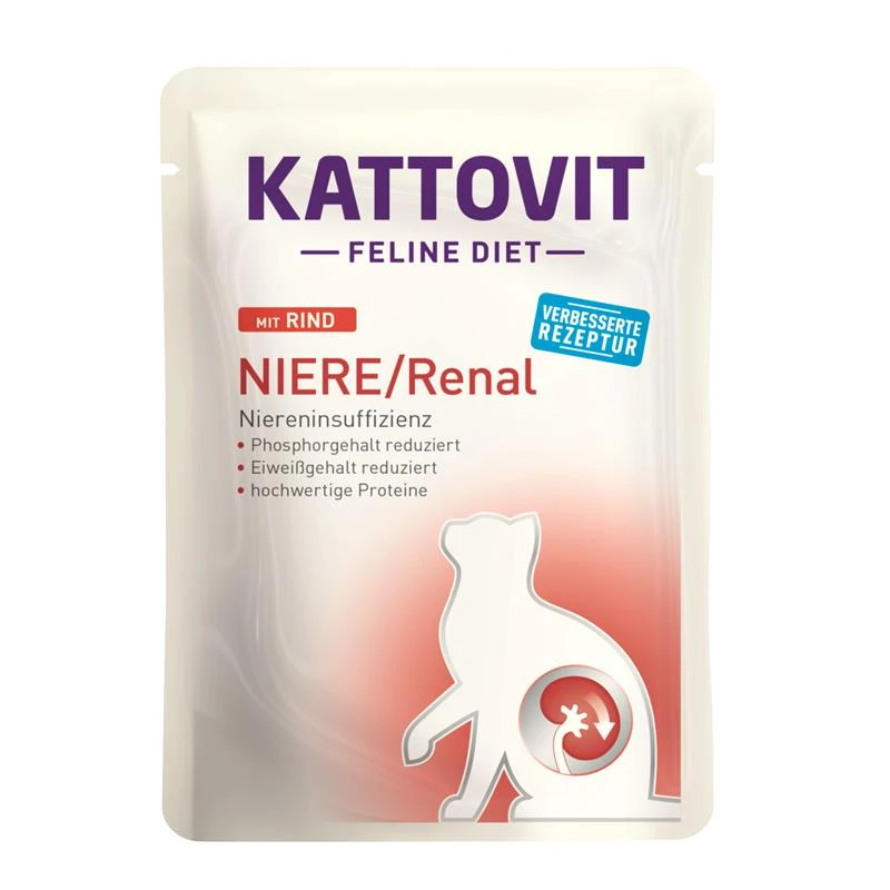 Kattovit Feline Diet Niere/Renal Rind | 24x 85g 3 Kattovit Feline Diet Niere/Renal Rind | 24x 85g