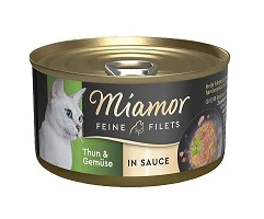 Miamor Nassfutter Dose Feine Filets Thunfisch & Gemüse In Sauce | 24x 85g
