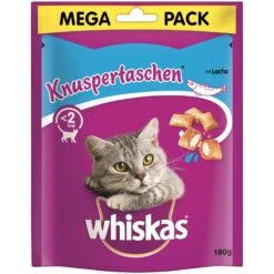 Whiskas Knuspertaschen Lachs | 4 X 180g Katzensnack