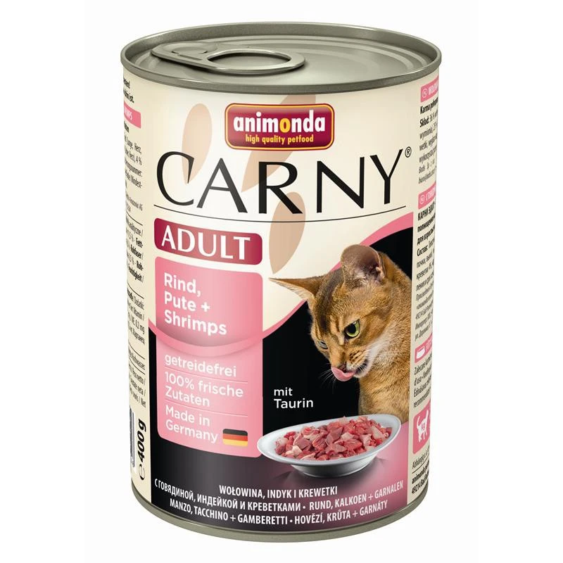 Animonda Cat Carny Adult Rind,Pute,Shrimps | 6x 400g