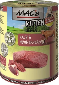 MACs CAT Kitten Kalb & Hühnerherzen | 6x 400g