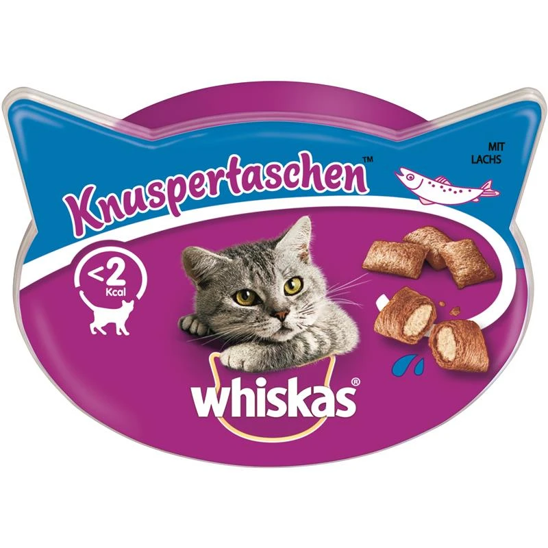 Whiskas Knuspertaschen Lachs | 8 X 60g Katzensnack 3 Whiskas Knuspertaschen Lachs | 8 X 60g Katzensnack