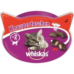 Whiskas Knuspertaschen Rind | 8 X 60g Katzensnack