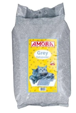 AMORA Katzenstreu Grey Compact Babypuder | 14kg