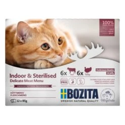 Bozita Indoor & Sterilised Häppchen In Gelee Fleisch | 12x 85g