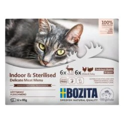 Bozita Indoor & Sterilised Häppchen In Soße Fleisch | 12x 85g