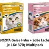[Paket] Bozita Häppchen Gelee Mit Huhn Und Soße Lachs Multipack | 32x 370g Katzenfutter -ANIMONDA Verkaufsgeschäft Bozita Haeppchen Gelee mit Huhn und Sosse Lachs Mu