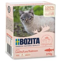 Bozita Häppchen In Soße Lachs | 16x 370g Katzenfutter Nass