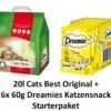 [Paket] Cats Best Original Katzenstreu 20l + Dreamies Katzensnack Käse
