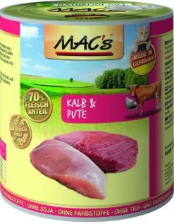 MACs Cat Kalb & Pute | 6x 800g Katzennassfutter