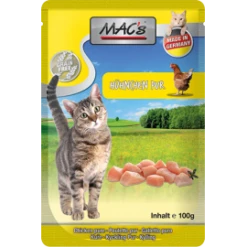 MACs Cat Pouch Hühnchen Pur | 12x 100g Katzennassfutter