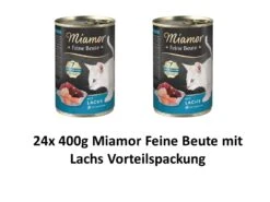 [Paket] Miamor Feine Beute Lachs | 24x 400g Katzenfutter Vorteilspackung