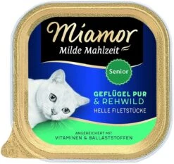 Miamor Milde Mahlzeit Senior Geflügel Pur Und Rehwild | 16x 100g
