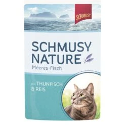 Schmusy Fisch Thunfisch & Reis | 24x 100g Katzennassfutter