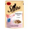 Sheba Pb Delikates Duo Lachs&Seelachs Sauce | 24x 85g -ANIMONDA Verkaufsgeschäft Sheba Pb Delikates Duo LachsundSeelachs Sauce 12x
