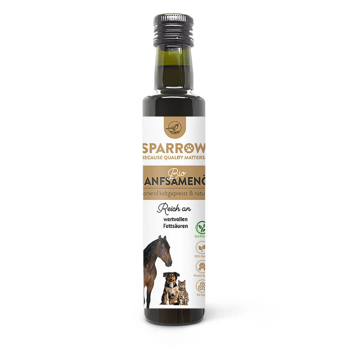 Sparrow Pet Premium Hanfsamenöl | 250ml 3 Sparrow Pet Premium Hanfsamenöl | 250ml